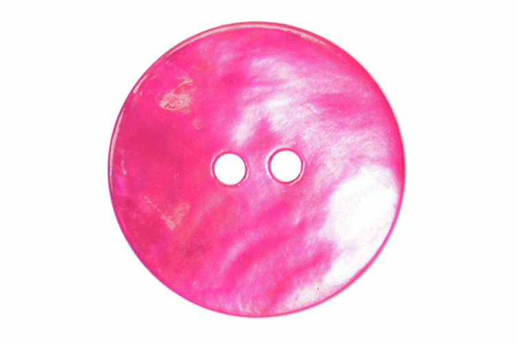 Hot Pink Shell Resin, 23mm 2 Hole Button