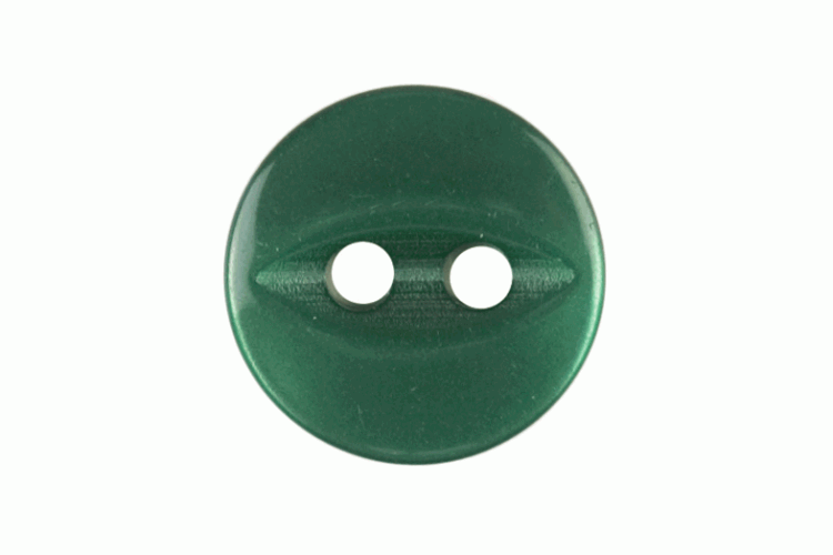 Hunter Green, 11mm Resin Fish Eye 2 Hole Button