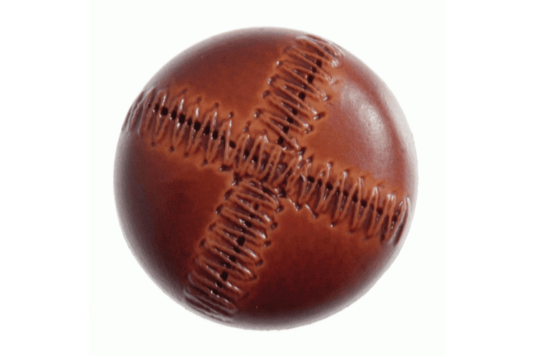 Imitation Leather Stitched Look Tan 20mm Shank Button