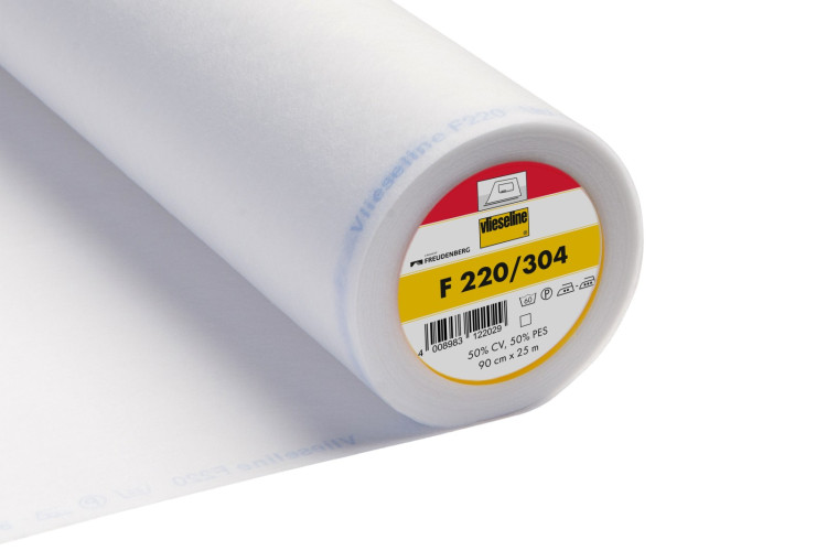 Interlining: Medium: Standard: Iron-on: 90cm: White