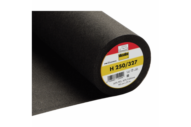 Interlining: Standard: Firm: Iron-on: 90cm: Charcoal