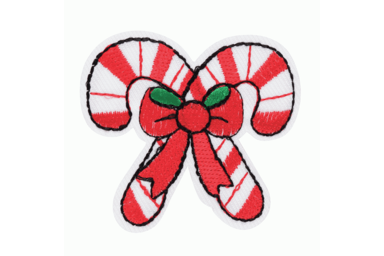 Iron on & Sew on Motif Candy Canes