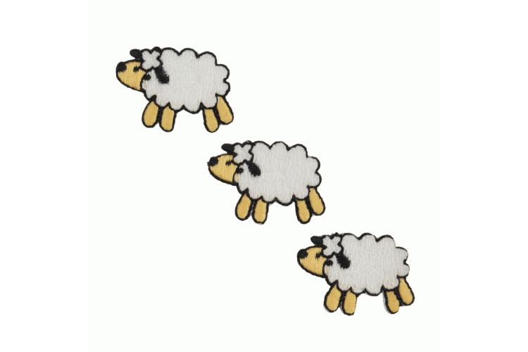 Iron on & Sew on Motif Three Sheep