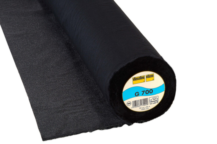 Iron-On  Woven Interlining Medium, 90cm, Black - G700