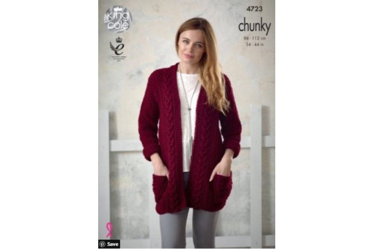 Jacket & Waistcoat Knitted with New Magnum Chunky - 4723