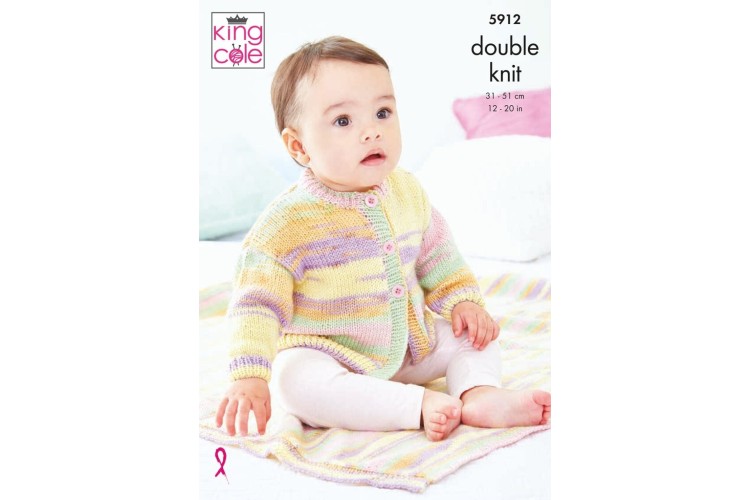 Jacket, Cardigan & Blanket Knitted in Beaches DK - 5912