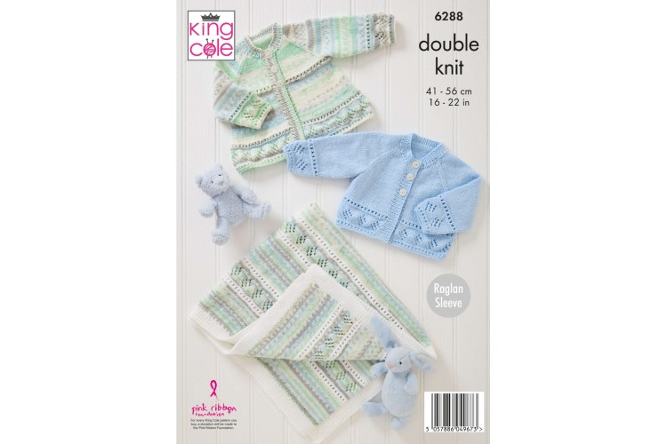 Jacket, Cardigan & Blanket Knitted in King Cole Cherish & Cherished DK - 6288