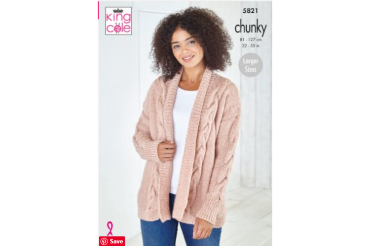 Jacket And Sweater: Knitted in Big Value Chunky - 5821