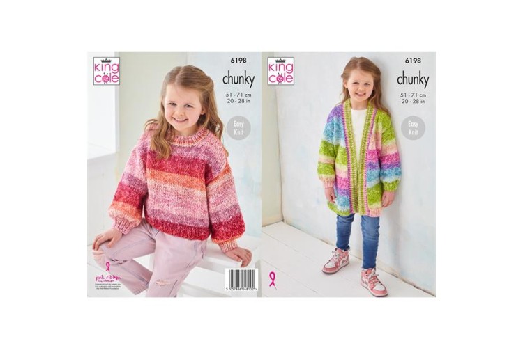 Jacket and Sweater Knitted in King Cole Hedgerow Chunky - 6198