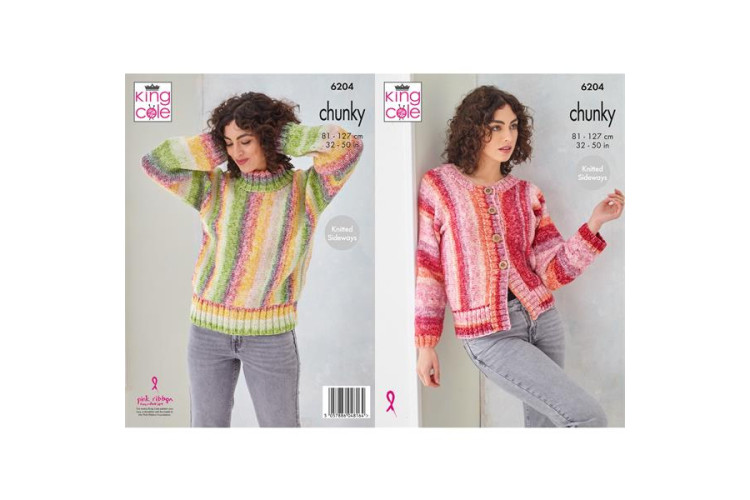 Jacket and Sweater Knitted in King Cole Hedgerow Chunky - 6204