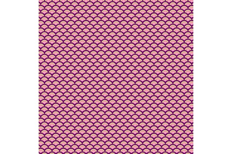 Jaipur by Makower UK - Scallop Purple 100% Cotton 112cm Wide 