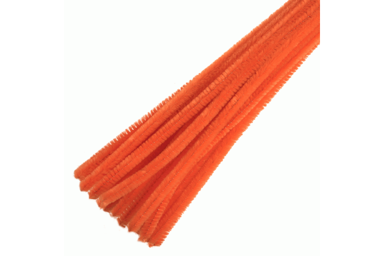  Jumbo Chenilles Pipe Cleaners 12mm x 30cm Orange