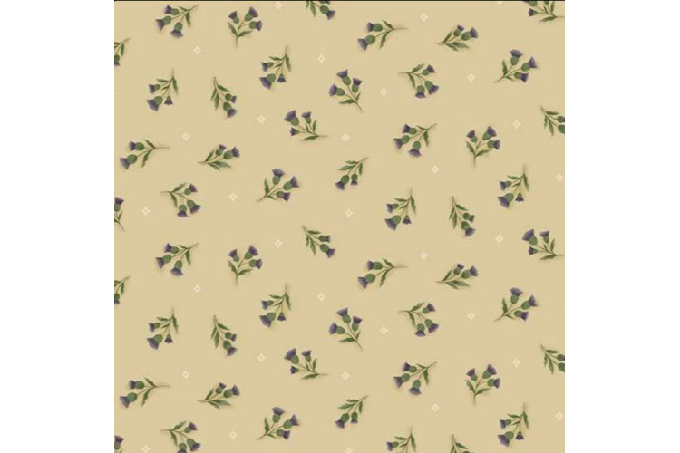 Kindred by Makower Thistle Cream 100% Cotton 112cm wide
