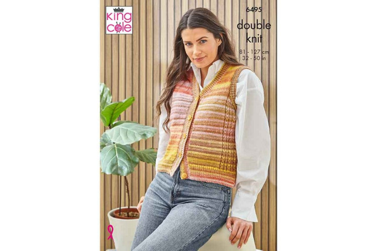 King Cole Cottagespun DK Waistcoat - 6495