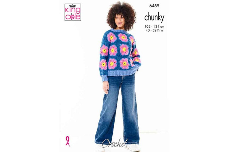 King Cole Chunky Crochet Pattern 6489
