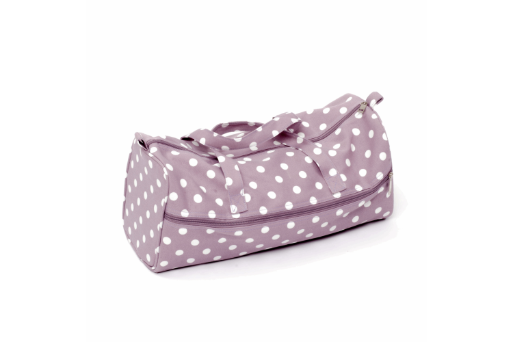 Knitting Bag: Mauve Spot