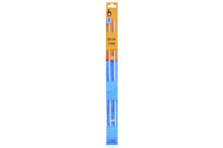Knitting Pins, Single-Ended, Classic: 25cm x 3.00mm