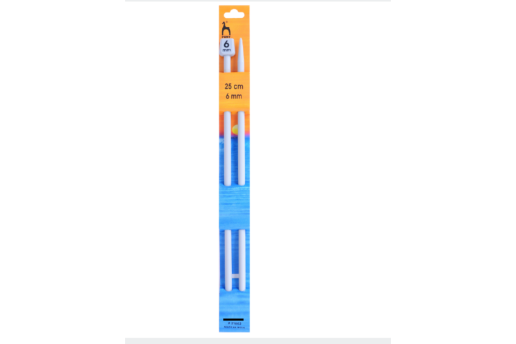 Knitting Pins, Single-Ended, Classic: 25cm x 6.0mm