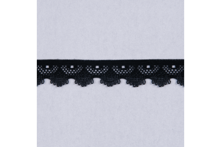 Lace and Fringing Trimming, Nylon, Narrow, 15mm, Black