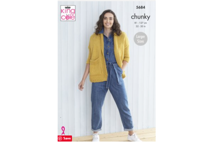 Ladies Cardigans: Knitted in Subtle Drifter Chunky - 5684