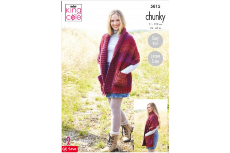 Ladies Shawls: Knitted in Autumn Chunky - 5815