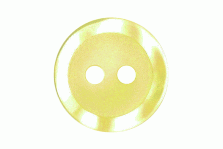 Yellow Pearl, 11mm Shine Resin 2 Hole Button