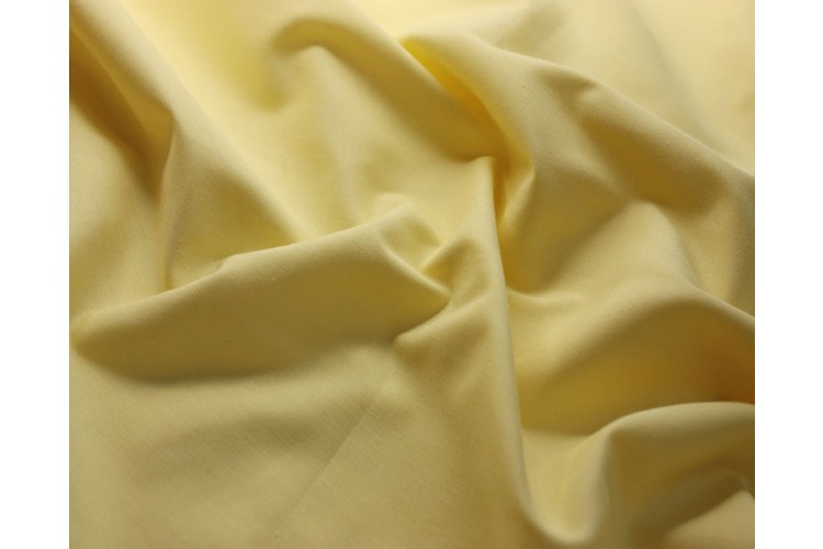 Lemon Polycotton 112cm Wide 80% Polyester, 20% Cotton