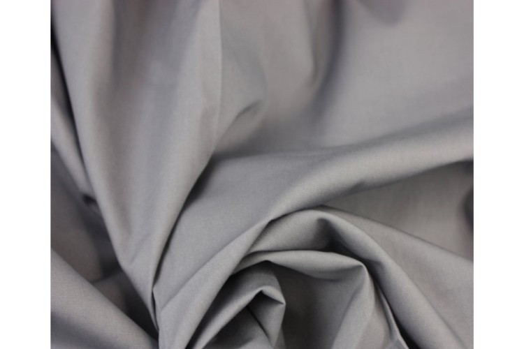 Light Grey 100% Cotton, Plain 140cm