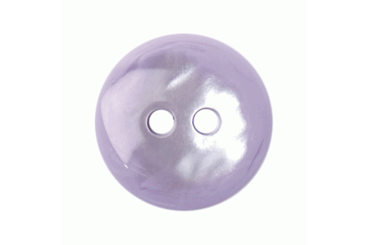 Lilac Pearl Shine, 14mm Rounded Resin 2 Hole Button