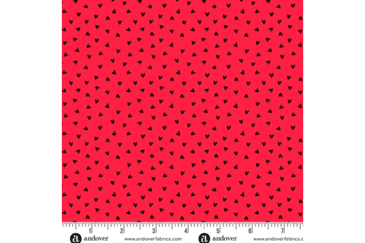 Little Ladies by Tami Jones Love Bug Hugs Cherry 112cm Wide 100% Cotton