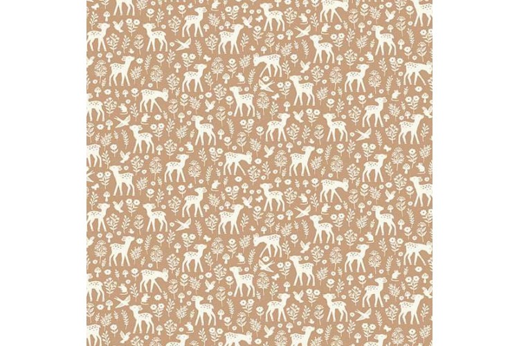 Little Ones by Makower UK - Deer – Brown 112cm Wide 100% Cotton