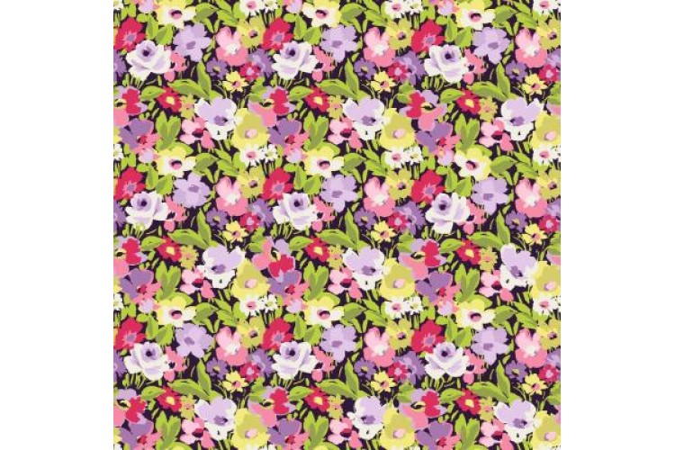 Lizzano Floral Garden Cotton Satin 100% Cotton 145cm Wide  