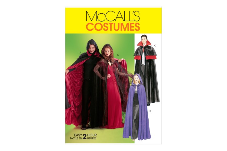 M4139 Misses'/Men's/Teen Boys' Lined & Unlined Cape Costumes
