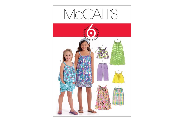 M5797 Children's/Girls' Tops, Dresses, Shorts and Pants
