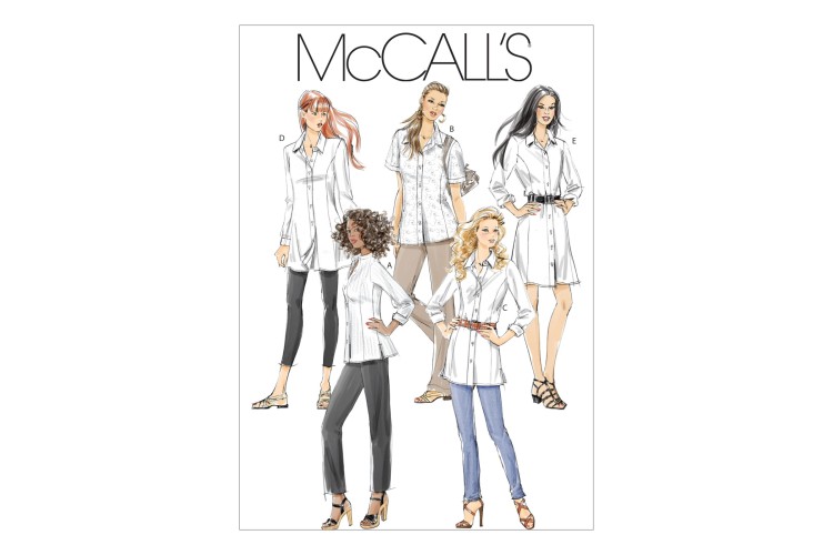 M6124 Misses'/Miss Petite/Women's/Women's Petite Shirts In 3 Lengths