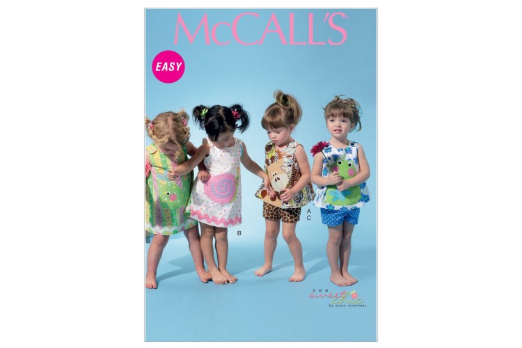 M6541 Infants' Top, Dress, Shorts and Appliqués