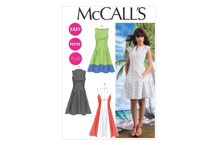 M6741 Misses'/Women's Petite Lined Dresses