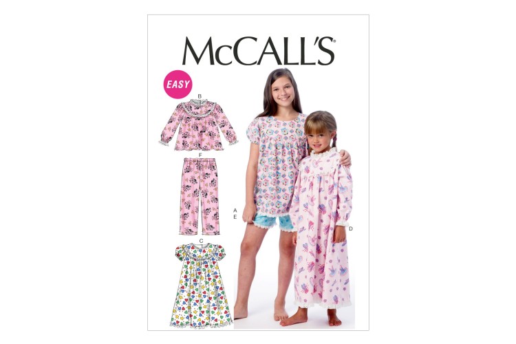 M6831 Children's/Girls' Tops, Gowns, Short and Pants