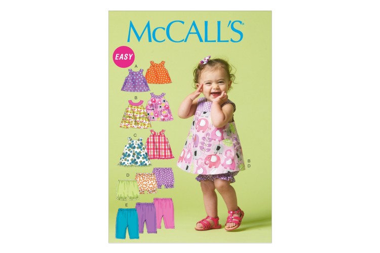 M6912 Infants' Reversible Top, Dresses; Bloomers and Pants