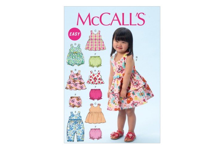 M6944 Toddlers' Top, Dresses, Rompers and Panties