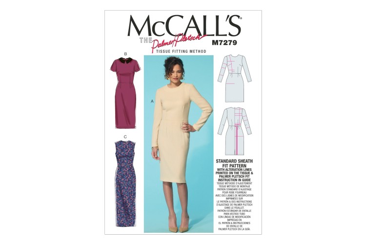 M7279 Misses' Dresses and Optional Collar