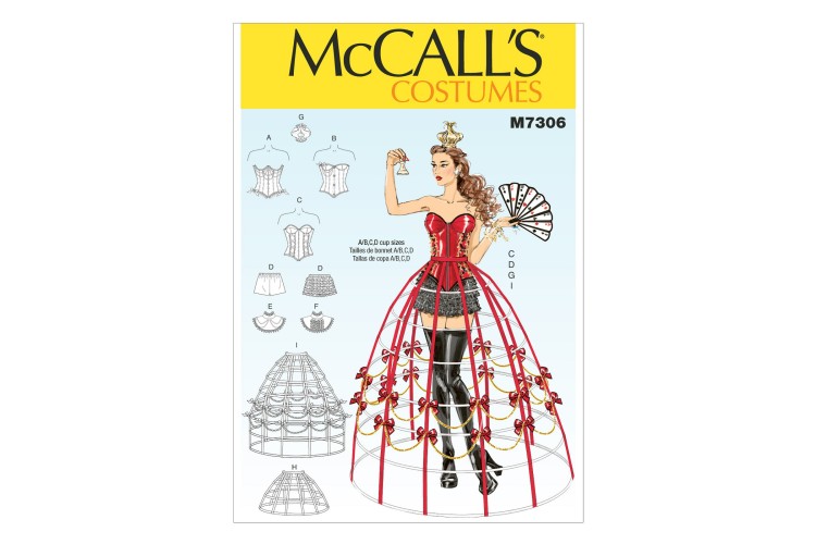 M7306 Corsets, Shorts, Collars, Hoop Skirts and Crown