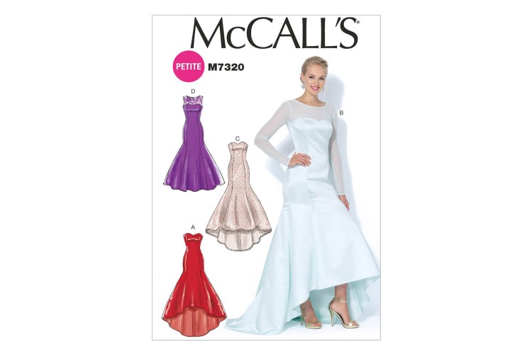 M7320 Misses'/Miss Petite Mermaid-Hem and High-Low Dresses