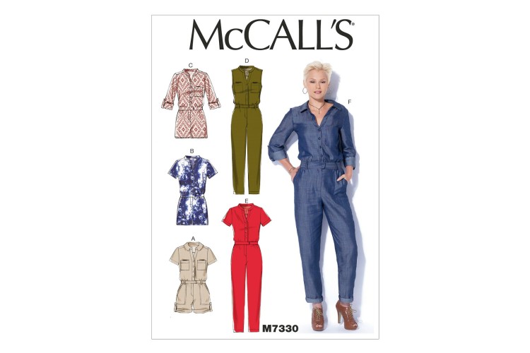 M7330 Misses' Button-Up Rompers and Jumpsuits
