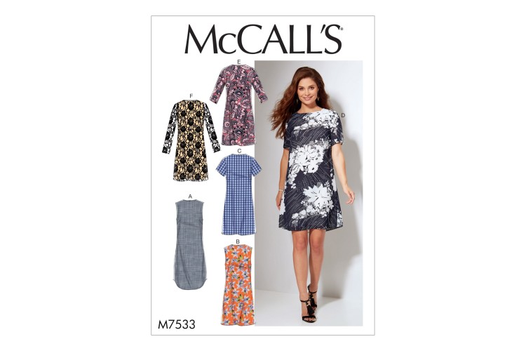 M7533 Misses'/Women's Fitted, Sheath Dresses