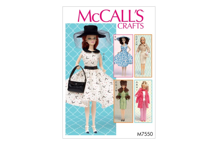 M7550 Retro-Style Clothes and Accessories for 11½