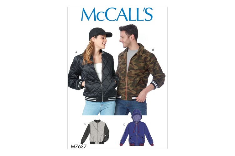 M7637 Misses' and Men's Bomber Jackets