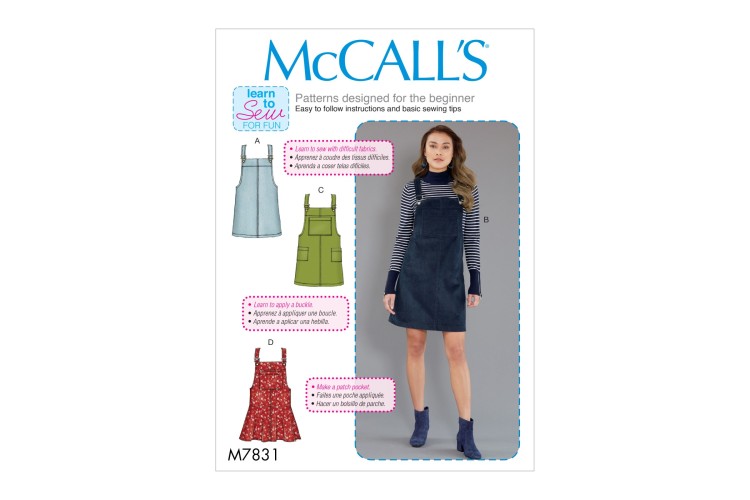 M7831 Misses' Pinafore Dresses