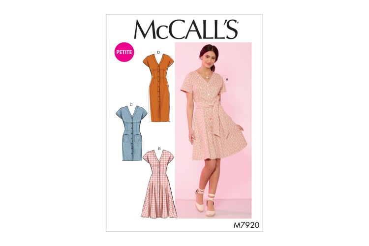 M7920 Misses'/Miss Petite Dresses and Belt