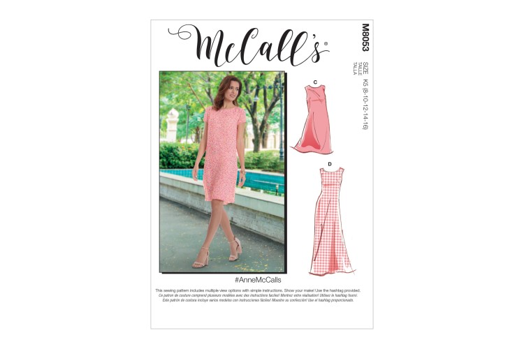 M8053 Misses' Tent Dress In 2 Lengths #AnneMcCalls